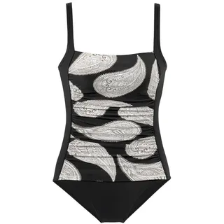 LASCANA Badeanzug Damen schwarz-bedruckt Gr.38 Cup D