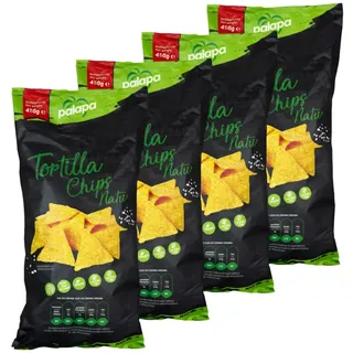 Palapa Tortilla Chips Natur mit Speisesalz Maistortillachips 4x450g