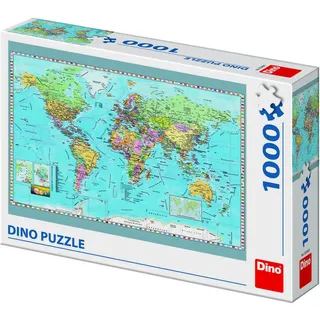 DINO Puzzle Politische Weltkarte 1000 Teile