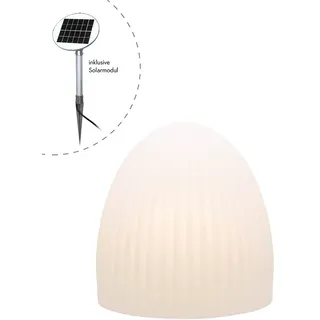 Gartenleuchte "Shining Cage" inkl. LED Solar-Einheit Warmweiß - Weiß