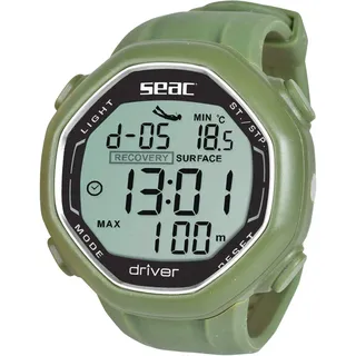 Seac Driver, Handgelenk-Freitauchcomputer mit Daten-Download-System, grün