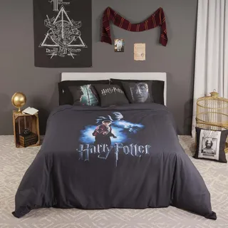 BL BELUM Belum Harry Potter Bettbezug für 90 cm breite Betten, Maße: 155 x 220 cm, Modell: Harry Potter VS Voldemort