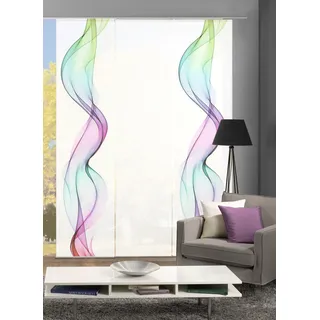 HOME WOHNIDEEN Schiebegardine Klettband 60 x 245 cm mehrfarbig 3 St.