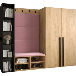 Garderobe MIRO Set 4 mit gepolsterten Paneelen Industrial Design