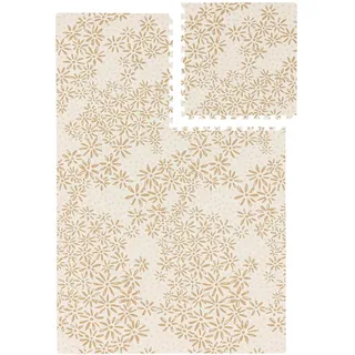 Lytte Spielmatte Daisy Beige 120x180 cm , Textil , Floral , Rechteckig , 120x180 cm , für Fußbodenheizung geeignet , Teppiche und Böden, Teppiche, Kinderteppiche