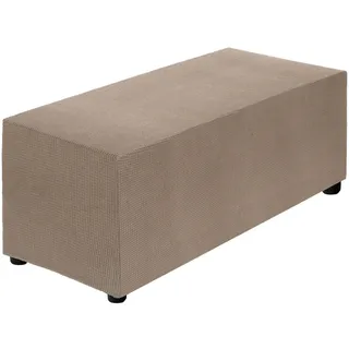 QUARKZMAN Hocker Bezug, Länge:130-160cm / 51"-63" Schonbezug Hockerbezug, Strandmon Bezug für Fußhocker, Stretch Bezug Waschbar Abdeckung Überzug Hocker Protector - Khaki