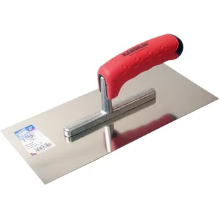 Haromac Glättekelle Made in Germany, 280x130mm| rostfreier Edelstahl,2 Komponenten Softgriff, Profiqualität, Glätter, Traufel, Glättscheibe