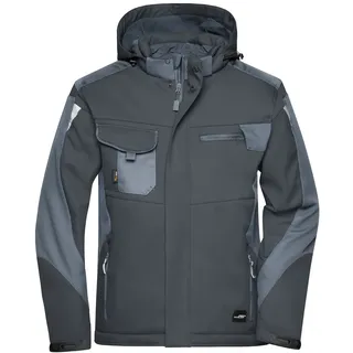 James & Nicholson Professionelle Softshelljacke mit Innenfutter JN824 Gr. S black/carbon