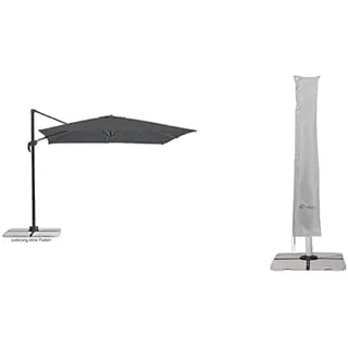 Schneider Rhodos Junior 270x270 anthracite + Protective sleeves for hanging parasols up to 350 cm and 300x300 cm