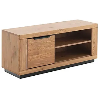 Lowboard MCA LIVING "Greno TV-Lowboard", beige (naturfarben), B:123cm H:52cm T:54cm, Holzwerkstoff, Massivholz, Sideboards, Lowboard, durchgehende Lamelle