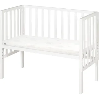 roba Beistellbett 2 in 1 Weiß 45 x 90 cm