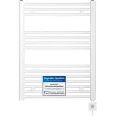 anapont elektrischer Badheizkörper 775h x 600b - gerade - weiß - Timer-Funktion - Handtuchheizkörper - Badheizung elektrisch - Handtuchheizung - Made in Germany