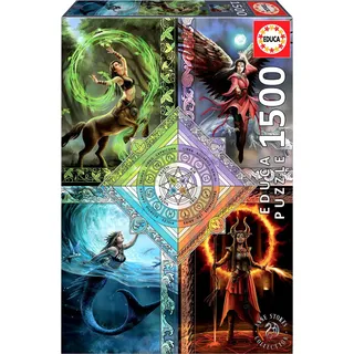 Educa Puzzle Elemental Magic Star Chart Anne Stokes 1500 Teile Fantasy