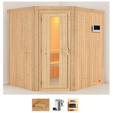 Bild von Sauna »Laila«, (Set), 3,6-kW-Bio-Plug & Play Ofen mit externer Steuerung beige