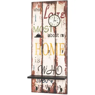 HAKU Memoboard Motiv, Vintage, MDF, Metall - Maße: B 40 cm x H 100 cm x T 14 cm, Style: Industrial