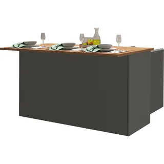 kochstation Unterschrank Kücheninsel KS-Sole 155 x 90 x 90 cm Grau