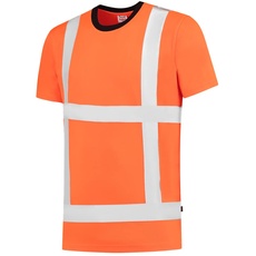 Tricorp 103005 Safety EN ISO 20471 Birdseye T-Shirt, 50% Polyester/50% Polyester, CoolDry, 180g/m2, Fluororange, Größe 4XL