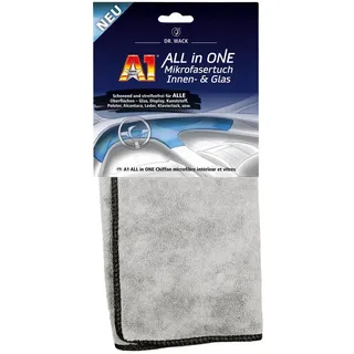 Dr. Wack A1 ALL in ONE Mikrofasertuch Innen - Glas I Premium Auto-Mikrofasertuch für alle Oberflächen I Aus besonders weichem Garn I Flauschig - fusselfrei - schonende & streifenfreie Autoreinigung - Hochwertige Autopflege – Made in Germany