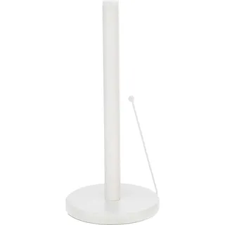 DRW Küchenrollenhalter aus Stahl in Weiß, 15 x 15 x 33 cm