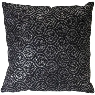 MCW Deko-Kissen Barock Schwarz, Silber , Schwarz, Silberfarben , Textil , 45x45x12 cm , Heimtextilien, Wohntextilien, Kissen, Zierkissen