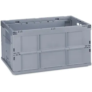 Relaxdays Klappbox 62,2 x 41,3 x 8,6 cm 1-tlg. grau
