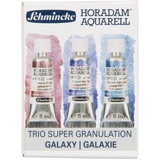 Schmincke – HORADAM® AQUARELL, Super Granulation Trio Galaxie, 5 ml Tuben, 74 615 097, Kartonset, sehr stark granulierende Farbtöne, feinste, supergranulierende Aquarellfarben