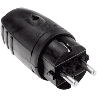Bachmann 913.171 Schutzkontaktgummistecker, schwarz