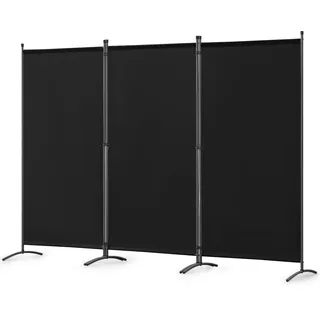 Angel Living Paravent Sichtschutz Balkonbespannung Balkonsichtschutz Paravent Raumteiler Trennwand (Schwarz, 243x180cm)