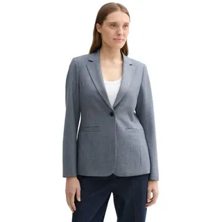 Tom Tailor Damen Blazer mit Struktur,36232 - Navy Off White Denim Look, 42