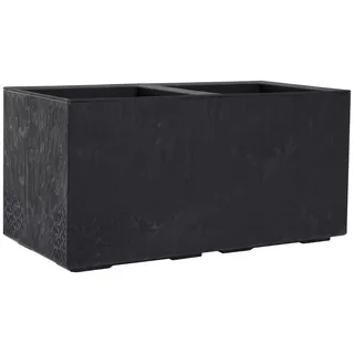 Siena Garden FARO Stone Pflanzkasten 80 x 40 x 40 cm Schwarz