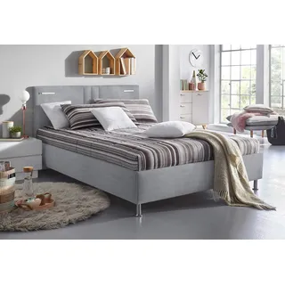 Westfalia Schlafkomfort Polsterbett »Elba« wahlweise mit LED-Beleuchtung, grau