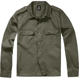 Brandit Textil Langarmhemd Grün 4XL