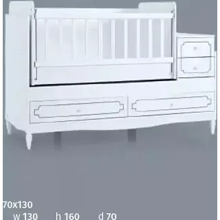 Kinderbett Säugling Baby Betten Kleinkind Bett Holzbett Weiß mit Regalen