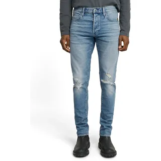 G-Star 3301 Slim Jeans - Vintage Blue Vapour Destroyed - 31 - 32