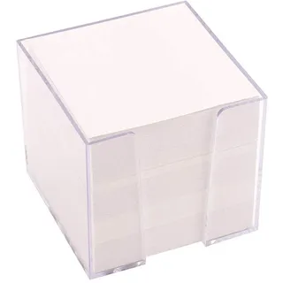 D.RECT 9461 Zettelbox Zettelkasten Kunststoff | 85x85x80mm | circa 700blatt | Weißgefüllt