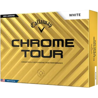 Callaway Chrome Tour Premium Golfball 2024, Weiß