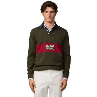 Hackett Hm5700010 Langarm-polo - Forest Green - M