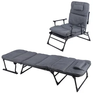 Lex Klappliege 66 x 60 x 60 cm Schwarz/Grau