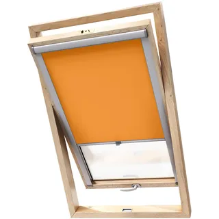 Stylo Verdunkelungsrollo für Dachfenster – für FAKRO-Fenster - 100% Verdunkelung - Aluminium für FAKRO-Fenster – Thermoisolierung – Mechanismus – Sonnenschutz FAKRO 78/140 Orange