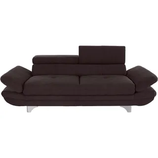 Cotta Big-Sofa Polyester 3-Sitzer Braun