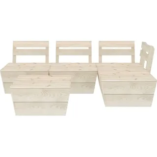 MOONAIRY 5-teiliges Garten Paletten Lounge Set, Möbel Sets, Gartenmöbel, Garten Lounge, Lounge Set, Terrassenmöbel, Balkonmöbel, Lounge Set,