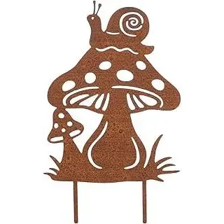 Rost Große Pilze Gartendeko, Roststecker Pilz Gartenstecker Herbst Rost Deko, Edelrost Metall Fliegenpilze Groß Gartendeko Roststecker Fliegenpilze Pilze Deko für Innen Außen Garten Dekoration