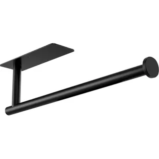 Gewtur Küchenrollenhalter Schwarz, Selbstklebend Küchenrollenhalter Wand, Edelstahl Küchenroller Halter für Alle Küchenpapier