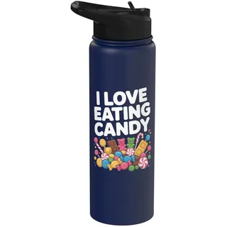 Ich liebe es, Süßigkeiten und süße Leckereien zu essen Stainless Steel Insulated Water Bottle