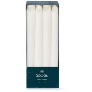 Spaas Konische Tafelkerze x8 8 St. weiß