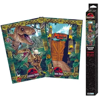 JURASSIC PARK Set 2 Chibi Posters - Tore und Biodiversität (52x38)