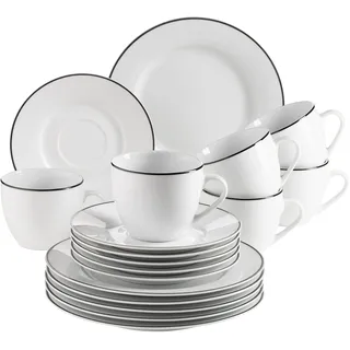 Mäser Nola Kaffeeservice 18-tlg. 6 Personen weiß