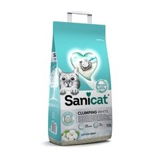 10L Sanicat Nisip care formează bugări pisici - cu parfum de bumbac