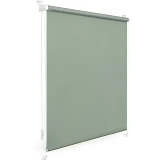 Lichtblick ORIGINAL Seitenzugrollo »Uni Rollo« verdunkelnd Verdunkelung energiesparend ohne Bohren verspannt mit Klemmträger und Farbbeschichtung - für Fenster und Türen, Klemmfix, grün
