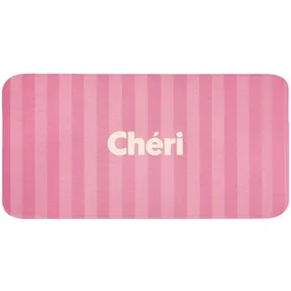 OnlyWow Badematte Gestreift - Rosa - Chéri Badezimmerteppich 120x60 cm , Pink , Textil , Füllung: Polyurethan (Pur) , Rechteckig , 120x60 cm , Heimtextilien, Badtextilien, Badematten